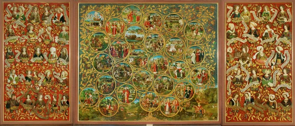 Der Stammbaum der Babenberger Markgrafen und Herzöge, erste Herrscher von "Ostarrichi"