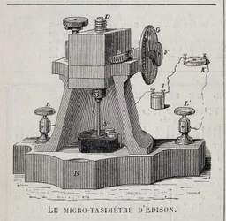 Das Mikro-Tasimeter von Edison - Gravur, Ende 19. Jahrhundert