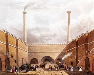 Die neue Eisenbahnlinie zwischen Manchester und Liverpool. Einweihung. Liverpool und Manchester Railway