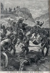 Die Indianer-Revolte aus Nord-Minnesota in den Vereinigten Staaten im Jahr 1898