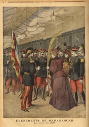Die Rückkehr des 200. Regiments von Oberst Brice Bizot (1848-1929) nach Port Vendres