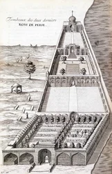 Gräber der letzten beiden Könige von Persien - in „Tagebuch der Reise des Ritters Chardin nach Persien und Ostindien über das Schwarze Meer und Kolchis“