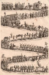 Traditionelle Prozession während des Winzerfestes in Vevey in der Schweiz