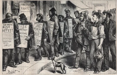 USA: Protest im Namen der Liga gegen Alkoholmissbrauch (1875)