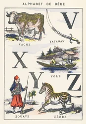 V X Y Z: Kuh, Jolle, Zouave, Zebra