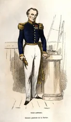 Vizeadmiral. In „General History of the Navy“ von Van Tenac.