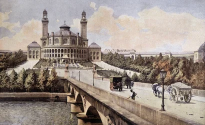 Ansicht des Palais du Trocadéro (Paris) im Jahr 1898.