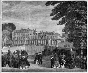 Ansicht des Schlosses Saint Cloud (Saint Cloud) im Jahr 1868