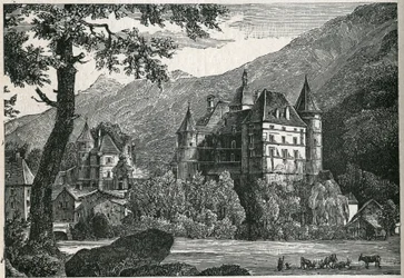 Ansicht des Schlosses von Vizille in Isère.