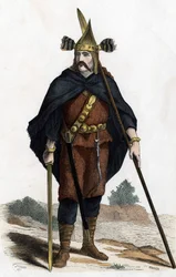 Krieger, Bronzezeit - in „Les Costumes civil et militaires des Français à travers les siècles Paris F. Roy 1882“