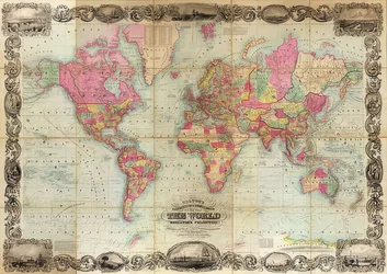 Weltkarte in Mercator-Projektion