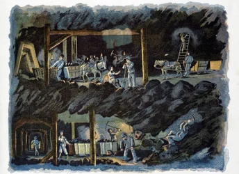 Arbeit in der Kohlenmine