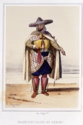 Großer arabischer Chef der Wüste in der zweiten Hälfte des 19. Jahrhunderts