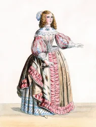 Porträt von Catherine de Braganza (1638-1705), Königin von König Karl II. von England. Gravur von 1860.
