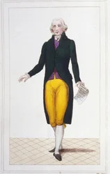 Porträt von Jean Marie Roland de La Platière, französischer Politiker (1734-1793) (Gravur 1830)