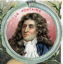 Porträt von Jean de La Fontaine. Französischer Schriftsteller (1621 - 1695).