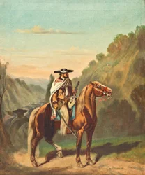 Chinaco mit Säbel und Pistole