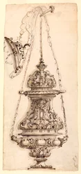 Zeichnung, Weihrauchfass, 1730–60