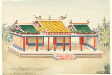 Zeichnung, Chinoiserie-Pavillon, 1815–1822
