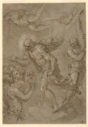 Zeichnung, Christus in der Vorhölle, 1625-1628