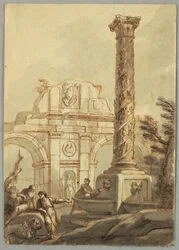Zeichnung, Klassische Ruinen, ca. 1750