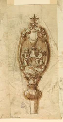 Wappen eines Prozessionsstabes, 1600–1650