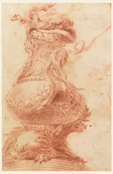 Zeichnung, Dekorativer Vase, 1725–50