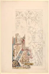Zeichnung, Entwurf für eine Decke, 1750–1800