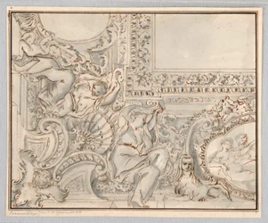 Zeichnung, Entwurf für eine Decke, 18.–19. Jahrhundert