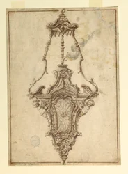 Zeichnung, Entwurf für ein Rauchfass, 1725–1750