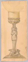 Zeichnung, Entwurf für einen Kelch, 1825–1850