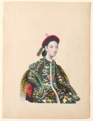 Miniatur, Porträt einer sitzenden Dame, ca. 1820–60