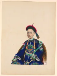 Miniatur, Porträt eines sitzenden Mannes, ca. 1820–60