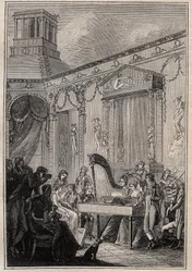 Ein Konzert von Pierre-Jean Garat (1762-1823), Musiker und Baritonsänger