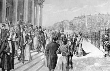 Eine große Hochzeit in der Madeleine in Paris.