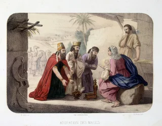 Anbetung der Heiligen Drei Könige (Opfergabe an Christus, die Jungfrau Maria und Joseph)