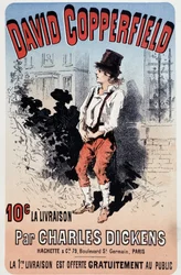 Werbeplakat für die Veröffentlichung von „David Copperfield“ von Charles Dickens, ca. 1890