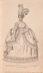 Anne Townshend, Marchioness Townshend im vollen Hofkleid