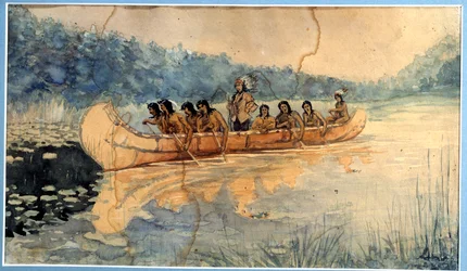 Anonyme Aquarellmalerei. 19. Jahrhundert