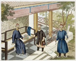 Bogenschießen in China im 19. Jahrhundert