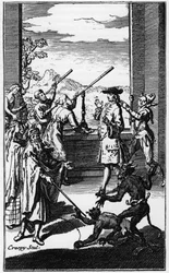 Astrologen beobachten den Himmel - Gravur in „L