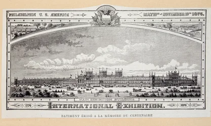 Zum Gedenken an den hundertsten Jahrestag (1776-1876) errichtetes Gebäude auf der Internationalen Ausstellung in Philadelphia