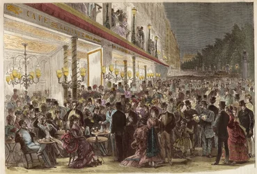 Café auf den Grands Boulevards an einem Sommerabend 1869 - Paris - Café auf den Grands Boulevards an einem Sommerabend - 1869