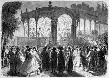 Konzert der österreichischen Musik am neuen Kiosk in Baden