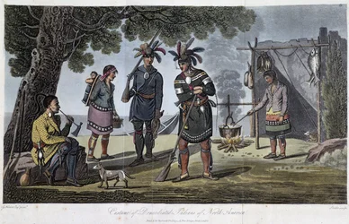 Kostüme der sesshaften Indianer Nordamerikas, von Heriot, George (1766-1844)