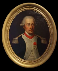 Graf Laurent de Migot, Oberstleutnant des Regiments der Artois-Drachen, späte 18. Jahrhundert