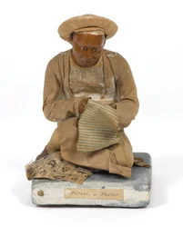 Dirzee oder Schneider, Terrakottafigur, Indien, ca. 1880
