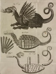 Drache für Feuerwerksstart, Gravur aus Grand Art d