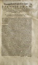 Examination vanitatis doctrinae gentium et veritatis christianae disciplinae von Pico della Mirandola