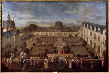 Fest im Herzogspalast 1673 für den Aufenthalt von König Ludwig XIV. und seinem Hof. Anonymes Gemälde